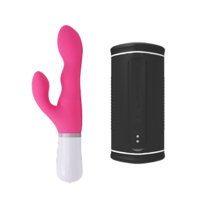Masturbador de bolsillo interactivo Kit Calor y vibrador conejo Bluetooth Nora para relaciones a larga distancia
